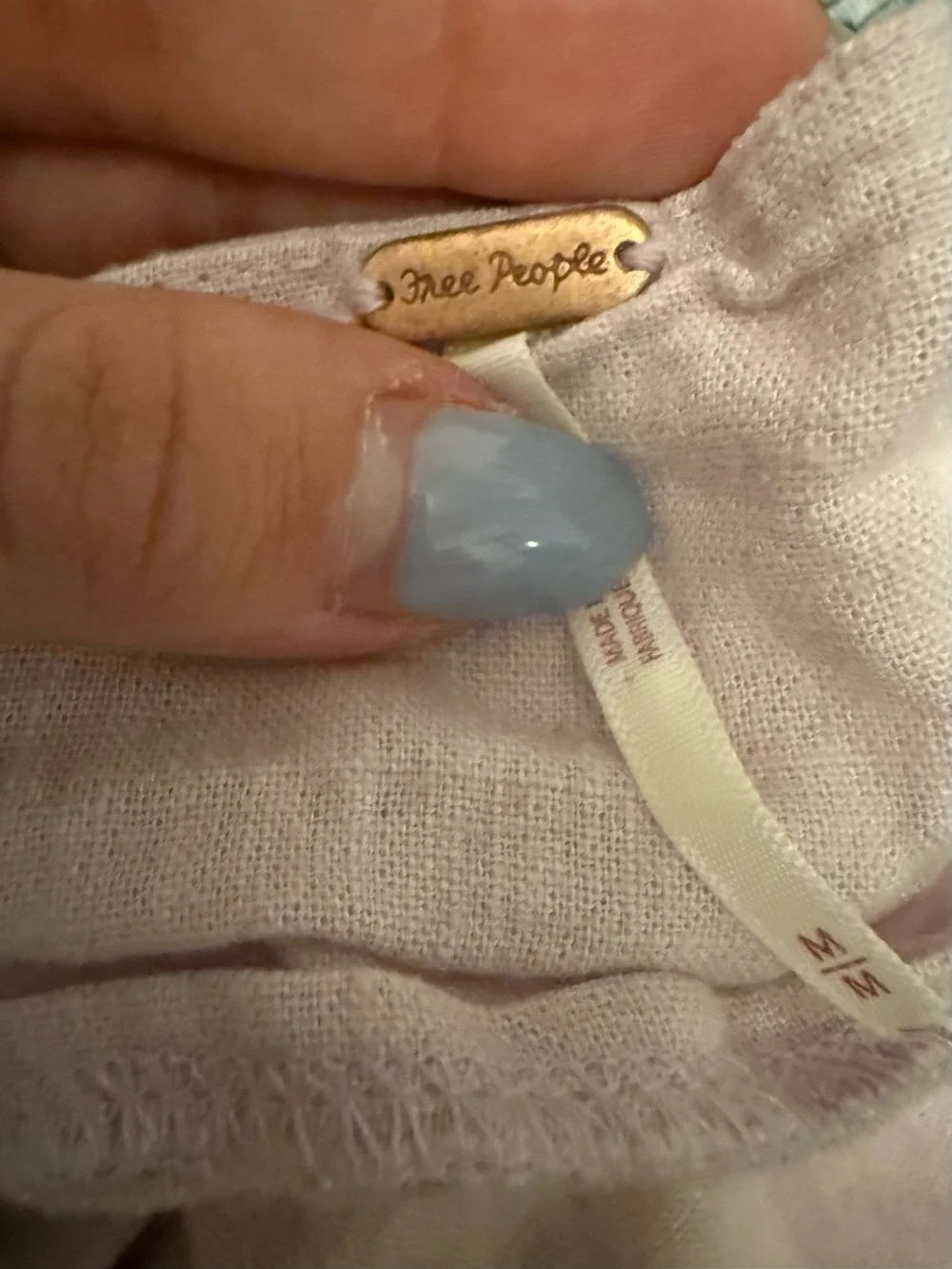 Free People Pale Lilac Linen Tank Top and Pants